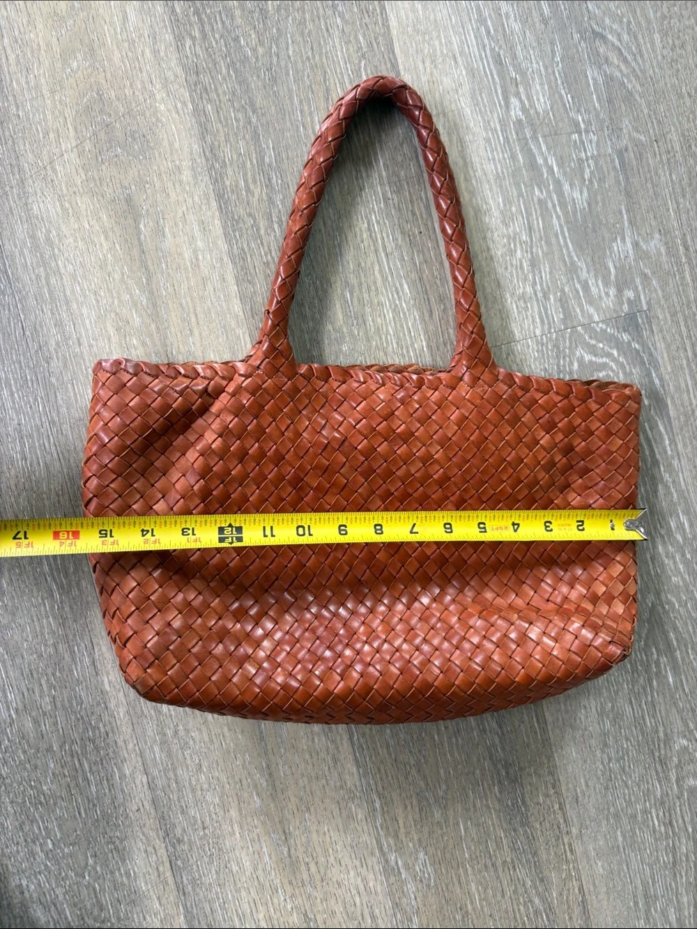 ErCan x Milaner, Rare collaboration Leather Tote Bag in Cognac Brown 16 x 9
